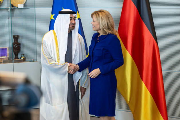 State visit by His Highness the President of the United Arab Emirates, Sheikh Mohammed bin Zayed Al Nahyan, to the Federal Republic of Germany, Berlin, September 10, 2026 The President of the German Bundestag, Julia Klöckner, welcomes the President of the United Arab Emirates, Sheikh Mohammed bin Zayed Al Nahyan, to the German Bundestag in Berlin