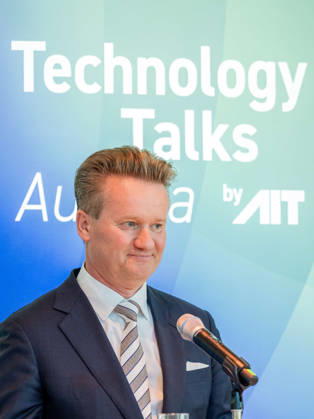 September 10, 2026: Press Reception for the Conference—President Georg Knill of the Federation of Austrian Industries at the press reception for Technology Talks Austria 2026 on September 10, 2026, at the Libelle MuseumsQuartier in Vienna, Vienna, Austria