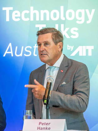 September 10, 2026 Press Reception for the Conference: Peter Hanke (SPÖ), Federal Minister of Innovation, Mobility, and Infrastructure, on September 10, 2026, at the press reception for Technology Talks Austria 2026 at the Libelle MuseumsQuartier in Vienna, Vienna, Austria