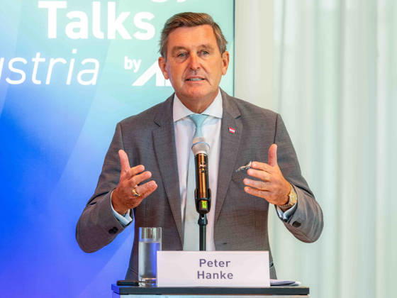 September 10, 2026 Press reception for the conference featuring Peter Hanke, SPÖ Federal Minister of Innovation, Mobility, and Infrastructure, on September 10, 2026, at the press reception for Technology Talks Austria 2026 at the Libelle MuseumsQuartier in Vienna, Vienna, Austria