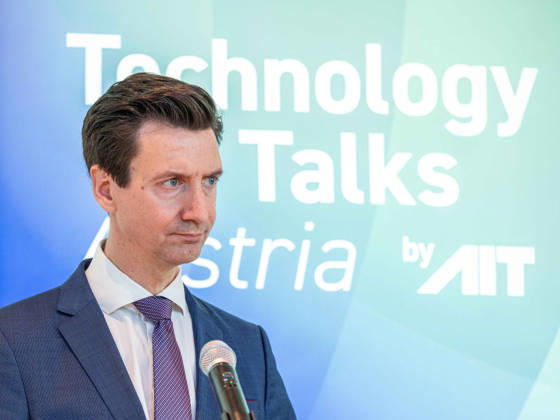 September 10, 2026: Press Reception for the Conference—Florian Frauscher, Section Chief at BMWET, at the press reception for Technology Talks Austria 2026 on September 10, 2026, at the Libelle MuseumsQuartier in Vienna, Vienna, Austria