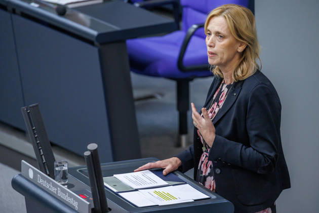 Bundestag: Karin Prien (CDU), Federal Minister for Family Affairs, in the German Bundestag on September 10, 2026, in Berlin, Berlin, Germany, Bundestag