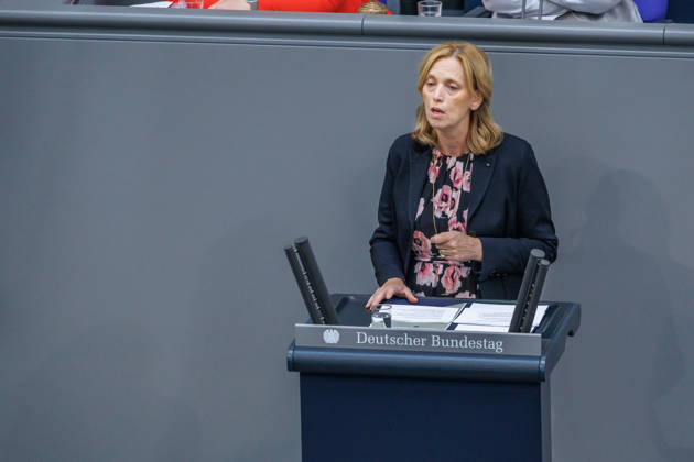 Bundestag: Karin Prien (CDU), Federal Minister for Family Affairs, in the German Bundestag on September 10, 2026, in Berlin, Berlin, Germany, Bundestag