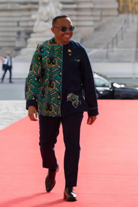 Arrivals at the International Space Summit - Paris Madagascar s President Michael Randrianirina arrives at the International Space Summit at the Grand Palais in Paris, France on September 10, 2026. Photo by Jeanne Accorsini Pool ABACAPRESS.COM Paris France  Copyright: xAccorsinixJeanne Pool ABACAx