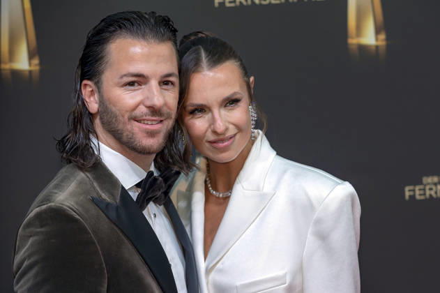 Riccardo Basile and Laura Wontorra at the 2026 German Television Awards ceremony at the Confex Center in Cologne, September 9, 2026 Foto:xW.xRanderathx xFuturexImagex fernsehpreis_6918