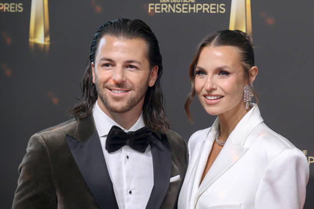 Riccardo Basile and Laura Wontorra at the 2026 German Television Awards ceremony at the Confex Center in Cologne, September 9, 2026 Foto:xW.xRanderathx xFuturexImagex fernsehpreis_6920