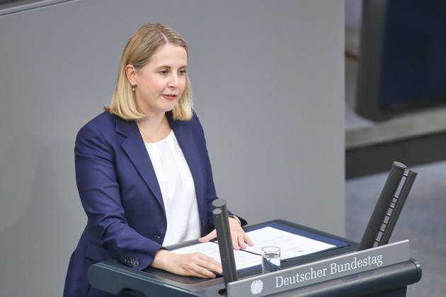 Berlin, Germany, September 10, 2026 German Bundestag 93rd Session of the Bundestag Budget Week Federal Minister for Housing, Urban Development, and Construction Verena Hubertz (SPD) Copyright: xdtsxNachrichtenagenturx dts_134006