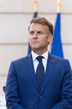 French President Emmanuel Macron delivers a press statement following his bilateral talks with the French President and the President of Vietnam at the Élysée Palace in Paris on September 10, 2026. Raphael Lafargue, Pool Bestimage, Paris, France  Copyright: xRaphaÃ«lxLafarguex xPoolx xBestimagexRaphaÃ«lxLafarguex xPoolx xBestimagex