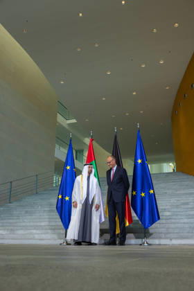 State visit by His Highness the President of the United Arab Emirates, Sheikh Mohammed bin Zayed Al Nahyan, to the Federal Republic of Germany, Berlin, September 10, 2026 The President of the United Arab Emirates, Sheikh Mohammed bin Zayed Al Nahyan, and Federal Chancell
