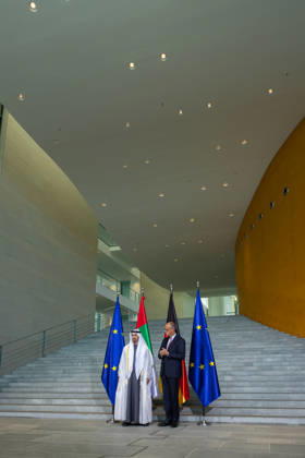 State visit by His Highness the President of the United Arab Emirates, Sheikh Mohammed bin Zayed Al Nahyan, to the Federal Republic of Germany, Berlin, September 10, 2026: The President of the United Arab Emirates, Sheikh Mohammed bin Zayed Al Nahyan, and Federal Chancel