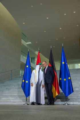 State visit by His Highness the President of the United Arab Emirates, Sheikh Mohammed bin Zayed Al Nahyan, to the Federal Republic of Germany, Berlin, September 10, 2026: The President of the United Arab Emirates, Sheikh Mohammed bin Zayed Al Nahyan, and Federal Chancel