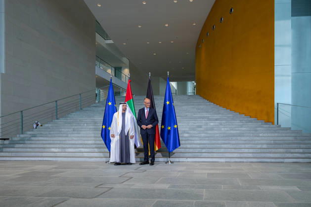 State visit by His Highness the President of the United Arab Emirates, Sheikh Mohammed bin Zayed Al Nahyan, to the Federal Republic of Germany, Berlin, September 10, 2026: The President of the United Arab Emirates, Sheikh Mohammed bin Zayed Al Nahyan, and Federal Chancel