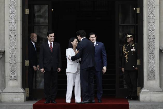 US Secretary of State Marco Rubio is welcomed by Peruvian President Keiko Fujimori in Peru LIMA, PERU - SEPTEMBER 10: U.S. Secretary of State Marco Rubio meets with Peruvian President Keiko Fujimori at the Government Palace on September 10, 2026, in Lima, Peru. Following his visits to Colombia and Ecuador, the Secretary of State arrived in Lima to discuss key issues on the bilateral agenda, including security, the fight against drug trafficking, and trade. Peru is also expected to become part of the so-called Shield of the Americas, a U.S.-led regional security initiative. The meeting marked the first meeting between the governments of Peru and the United States. Klebher Vasquez Anadolu Lima Peru. Editorial use only. Please get in touch  Copyright: x2026xAnadoluxKlebherxVasquezx