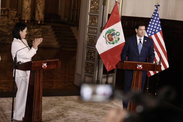 US Secretary of State Marco Rubio is welcomed by Peruvian President Keiko Fujimori in Peru LIMA, PERU - SEPTEMBER 10: U.S. Secretary of State Marco Rubio meets with Peruvian President Keiko Fujimori at the Government Palace on September 10, 2026, in Lima, Peru. Following his visits to Colombia and Ecuador, the Secretary of State arrived in Lima to discuss key issues on the bilateral agenda, including security, the fight against drug trafficking, and trade. Peru is also expected to become part of the so-called Shield of the Americas, a U.S.-led regional security initiative. The meeting marked the first meeting between the governments of Peru and the United States. Klebher Vasquez Anadolu Lima Peru. Editorial use only. Please get in touch  Copyright: x2026xAnadoluxKlebherxVasquezx