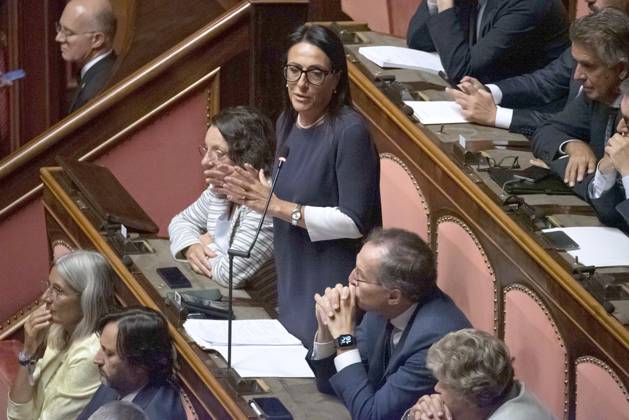 IPP Photo by Diego Nangano, Rome, September 10, 2026, Senate of the Republic: Debate on Electoral Reform. Pictured: Valeria Valente (PD). Italy Photo Press World. Copyright