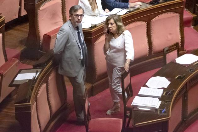 IPP Photo: Diego Nangano, Cappello, Rome, September 10, 2026, Senate of the Republic. Debate on Electoral Law Reform. Pictured: Andrea De Priamo of Fratelli d’Italia and Maria Elisabetta Alberti Casellati, Minister for Institutional Reforms. Italy Photo Press World. Copyright