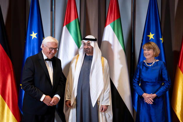 Federal President, Sheikh Mohammed bin Zayed Al Nahyan in Berlin, military parade, Spreebogen, President, United Arab Emirates, Sheikh Mohammed bin Zayed Al Nahyan, Federal President, Frank-Walter Steinmeier, Elke Büdenbender, Berlin, Berlin, GER