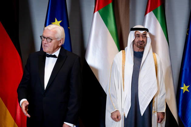 Federal President, Sheikh Mohammed bin Zayed Al Nahyan in Berlin, military parade, Spreebogen, President, United Arab Emirates, Sheikh Mohammed bin Zayed Al Nahyan, Federal President, Frank-Walter Steinmeier, Berlin, Berlin, GER