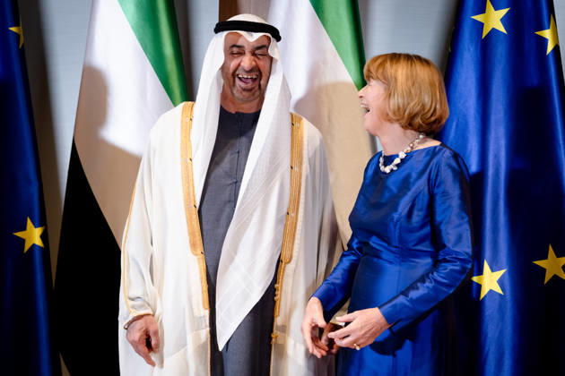 Federal President, Sheikh Mohammed bin Zayed Al Nahyan in Berlin, Military Parade, Spreebogen, President, United Arab Emirates, Sheikh Mohammed bin Zayed Al Nahyan, Elke Büdenbender, Berlin, Berlin, GER