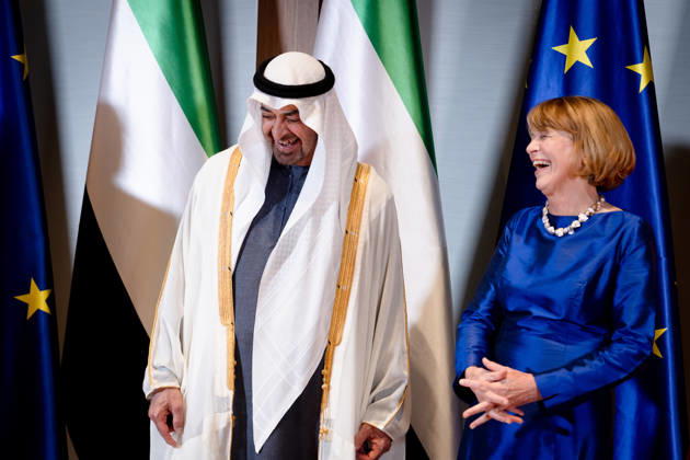 Federal President, Sheikh Mohammed bin Zayed Al Nahyan in Berlin, Military Parade, Spreebogen, President, United Arab Emirates, Sheikh Mohammed bin Zayed Al Nahyan, Elke Büdenbender, Berlin, Berlin, GER