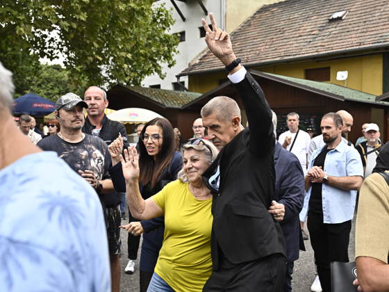 Czech Prime Minister Andrej Babis (ANO) attends the concert of Czech singer Michal David within the 50th annual Zahrada Cech fall fair for gardeners and growers, on September 11, 2026, in Litomerice, Czech Republic. (CTKxPhoto OndrejxHajek) CTKPhotoP2026091105126  CTKPhotoP2026091105126