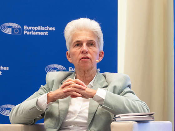 September 11, 2026: Press Conference on European Security with Marie Agnes Strack Zimmermann, Chair of the European Parliament’s Committee on Defense, on September 11, 2026, during the press conference held as part of Technology Talks Austria 2026 in the Baroque Suites at the Museumsquartier in Vienna, Vienna, Austria