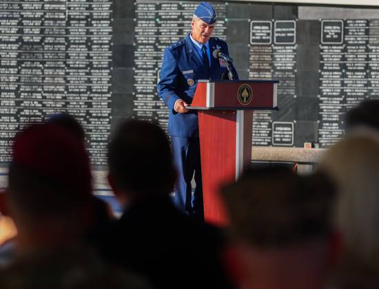 September 11, 2026, Tampa, Florida, USA: USSOCOM Deputy Commander Lt. Gen. Sean Farrell provides the keynote address for the 9 11 25th Anniversary Memorial Service hosted by U.S. Special Operations Command (USSOCOM) to honor the 25th anniversary of the Sept. 11 terrorist attacks at the MacDill AFB Special Operations Forces Memorial on Friday, Sept. 11, 2026 in Tampa. Attendees honored the nearly 3,000 victims of the Sept. 11 attacks and reflect on the enduring legacy and resolve of the SOF community. Tampa USA - ZUMAs70_ 20260911_zan_s70_002 Copyright: xDirkxShaddx