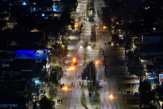 Santiago, September 11, 2026 Protests on Grecia Street in the municipality of Penalolen during the commemoration of the 53rd anniversary of the coup d état Javier Torres Aton Chile, Santiago, Chile Aton 1189713  Copyright: JAVIERxTORRES ATONxCHILE