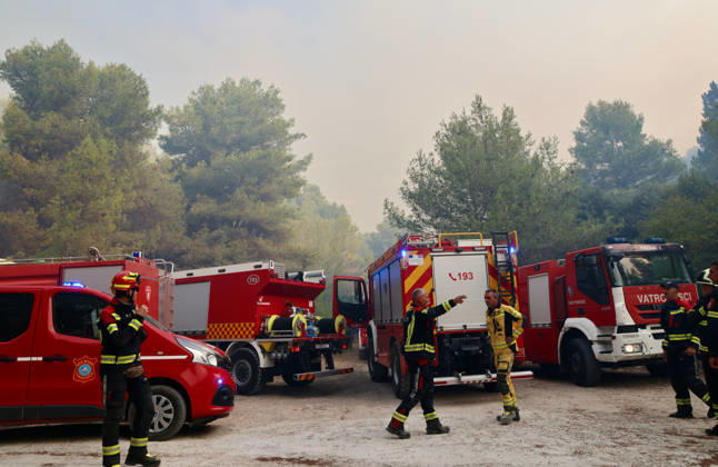 Croatia Island Wildfire Members of Croatian fire are working to extinguish a wildfire near city Milna at Island Brac, Croatia on September 12, 2026.  IvoxCagalj PIXSELL