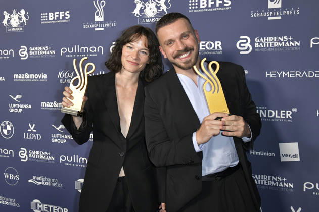 Valerie Pachner and Edin Hasanovic at the 2026 German Acting Awards ceremony at the Pullman Berlin Schweizerhof Hotel, Berlin, September 11, 2026 Foto:xM.xBehrensx xFuturexImagex schauspielpreis_6433