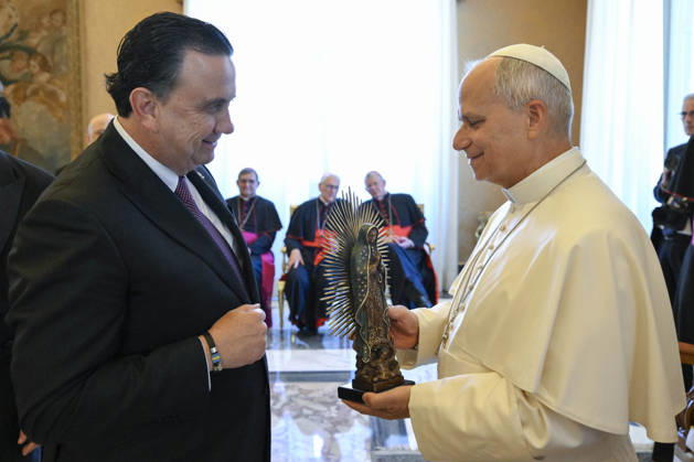 PRIVATE AUDIENCE Italy,Rome, Vatican, 2026 9 12 Pope Leo XVI receives in a private audience participants in the Fratelli tutti: North-South Social Dialogue meeting at the Vatican EDITORIAL USE ONLY - NO BOOKS Copyright: xVATICANxMEDIA xCatholicxPressxPhotox
