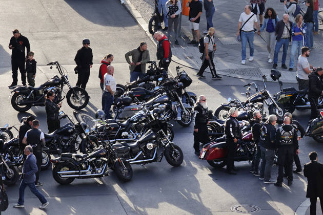 September 12, 2026, Berlin, Germany Freedom is our Religion. Under this slogan, hundreds of motorcyclists rode through Berlin to demonstrate against the abolition of freedom of association.