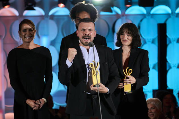 2026 German Acting Award: Anja Kling, Lamin Leroy Gibba, award winner Valerie Pachner, and award winner Edin Hasanovic; Stage show celebrating 15 years of the German Acting Award and 20 years of the BFFS; Pullman Berlin Schweizerhof; Date: September 11, 2026 Copyright: xEventpressx