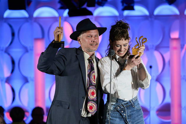 2026 German Acting Award: Winner Lia von Blarer and Winner Robert Stadlober; Stage Show: 15 Years of the German Acting Award and 20 Years of the BFFS; Pullman Berlin Schweizerhof; Date: September 11, 2026 Copyright: xEventpressx