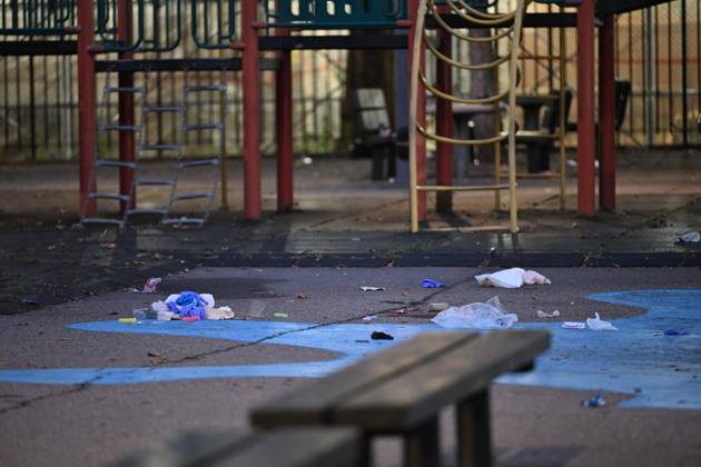 Two Men Killed In Double Homicide At Howard Playground In Brooklyn New York - 12 Sep 2026 NYPD officers work the scene in daylight hours following an overnight shooting where two men were fatally shot in the vicinity of Howard Playground at Mother Gaston Boulevard and Glenmore Avenue within the confines of the 73 precinct in Brooklyn, New York, United States. Friday evening after 10pm the shooting transpired. 35-year-old Antoine Utsey and 33-year-old Deon Miller were both shot, transported by EMS to local area hospitals where they both were pronounced dead. There are no arrests and the investigation remains ongoing. Brooklyn United States Copyright: xKylexMazzax xSOPAxImagesx Kyle-Mazza-1449685