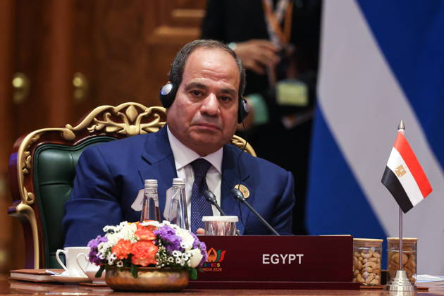 INDIA, NEW DELHI - SEPTEMBER 13, 2026: Abdel Fattah el-Sisi, President of Egypt, attends an outreach session of the 2026 BRICS Summit. Alexander Kazakov Russian Presidential Press and Information Office TASS  97640694