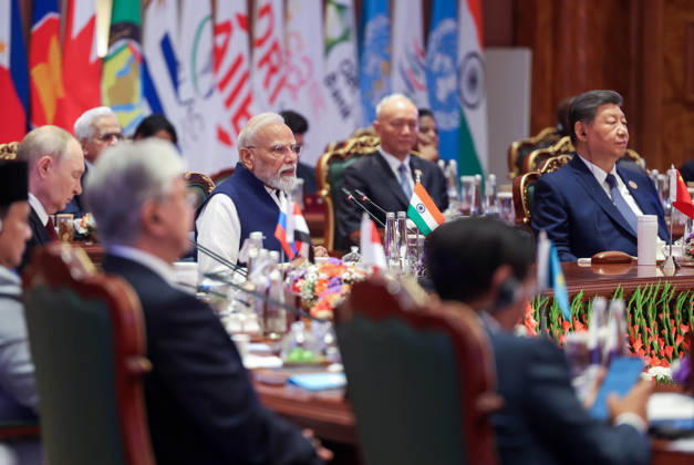 RECORD DATE NOT STATED PM Modi and BRICS and partner countries leaders at the BRICS Session on ˜Resilience, Innovation, Cooperation and Sustainability: Shaping the Future for Inclusive Global Growth™ New Delhi, Sep 13 (ANI): Prime Minister Narendra Modi and BRICS and partner countries leaders during the BRICS Session on ˜Resilience, Innovation, Cooperation and Sustainability: Shaping the Future for Inclusive Global Growth™ at Bharat Mandapam on Day 2 of the BRICS Summit 2026, in New Delhi on Sunday. (DPR PMO ANI Photo) Delhi New Delhi India Copyright: xANIx ANI_20260913051