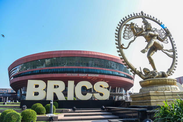 BRICS Summit 2026 in New Delhi New Delhi, Sep 13 (ANI): A view of Bharat Mandapam during day two of the 18th BRICS Summit 2026, in New Delhi on Sunday. NEW DELHI Delhi India Copyright: xANIx ANI_20260913076