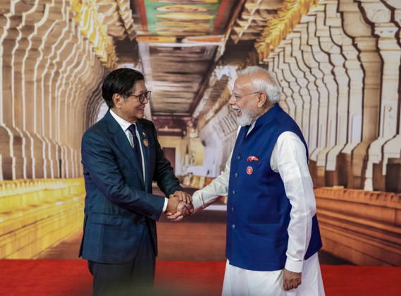RECORD DATE NOT STATED PM Modi shakes hands one by one with BRICS and partner countries leaders on Day 2 of the 18th BRICS Summit 2026 New Delhi, Sep 13 (ANI): Prime Minister Narendra Modi shakes hands one by one with BRICS and partner countries leaders on Day 2 of the 18th BRICS Summit 2026 at Bharat Mandapam, in New Delhi on Sunday. (DPR PMO ANI Photo) Delhi New Delhi India Copyright: xANIx ANI_20260913087