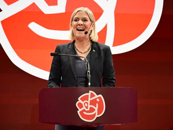 STOCKHOLM, SWEDEN, September 13, 2026 Social Democratic Party leader Magdalena Andersson (S) speaks during the Social Democrats election night watch party at the Stockholm Waterfront Conference Center, STOCKHOLM, SWEDEN x10030x  Copyright: xJonasxEkströmer TTx SWEDEN GENERAL ELECTION UxeygOwl5YQ