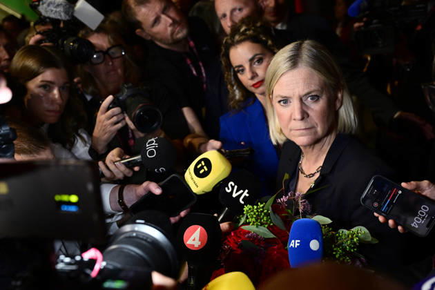 STOCKHOLM, SWEDEN, September 13, 2026 Social Democratic Party leader Magdalena Andersson (S) speaks during the Social Democrats election night watch party at the Stockholm Waterfront Conference Center, STOCKHOLM, SWEDEN x10030x  Copyright: xJonasxEkströmer TTx SWEDEN GENERAL ELECTION J2kIj6Qp8rU