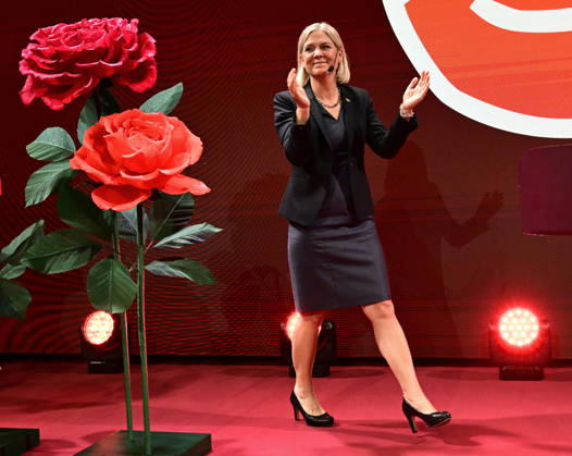 STOCKHOLM, SWEDEN 20260913 Social Democratic Party leader Magdalena Andersson S speaks during the Social Democrats election night watch at the Stockholm Waterfront Conference Center STOCKHOLM SWEDEN x10030x  Copyright: xJonasxEkströmer TTx VAL 2026 VALVAKA S KK5icaUm1PA