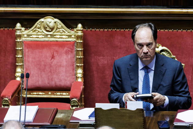 September 15, 2026, Rome, Italia, Italy: Luca Ciriani, Minister for Relations with Parliament, during the general debate and final vote on the electoral law in the Senate, Rome, 15 09 2026 Rome Italy  - ZUMAa289 20260915_zia_a289_014 Copyright: xFrancescoxFotiax xAgfx