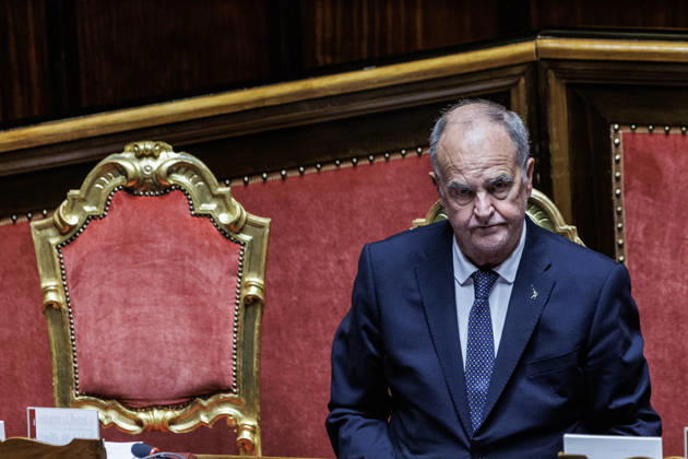 September 15, 2026, Rome, Italia, Italy: Minister for Regional Affairs and Autonomies Roberto Calderoli during the general discussion session and final vote on the electoral law in the Senate, Rome, 15 09 2026 Rome Italy  - ZUMAa289 20260915_zia_a289_015 Copyright: xFrancescoxFotiax xAgfx