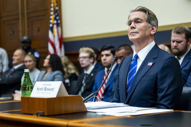 Secretary of the Treasury Scott Bessent looks on during a House Financial Services Committee hearing at the U.S. Capitol in Washington, DC on Tuesday, September 15, 2026.  WAP20260915325 BONNIExCASH