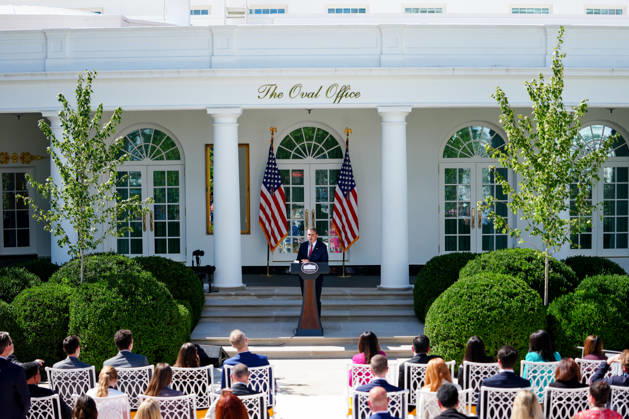 US Attorney General Todd Blanche speaks during a news conference in the Rose Garden of the White House in Washington, DC, on Tuesday, September 15, 2026. Blanche on Tuesday said he prefers a restrained approach to taking enforcement action against artificial intelligence companies and executives amid a rising debate over the risks of the cutting-edge technology.  WASP2026091506 AaronxSchwartz