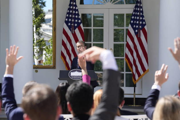 Todd Blanche holds a press briefing - Washington Attorney General Todd Blanche holds a press briefing in the Rose Garden at the White House in Washington on September 15, 2026. Photo by Yuri Gripas ABACAPRESS.COM Washington DC United States  Copyright: xGripasxYuri ABACAx