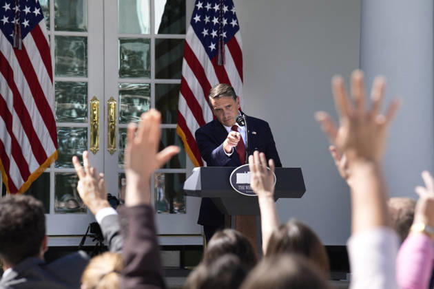 Todd Blanche holds a press briefing - Washington Attorney General Todd Blanche holds a press briefing in the Rose Garden at the White House in Washington on September 15, 2026. Photo by Yuri Gripas ABACAPRESS.COM Washington DC United States  Copyright: xGripasxYuri ABACAx