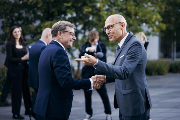 Johann Wadephul (CDU), Federal Minister of Foreign Affairs, meets with Volker Tuerk, the United Nations High Commissioner for Human Rights, for talks in Geneva on September 15, 2026. Photographed on behalf of the Federal Foreign Office (AA) in Geneva, Switzerland. Copyright: xFelixxZahnx