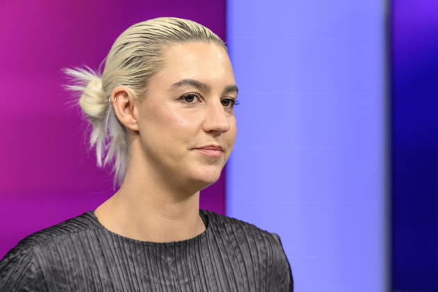 Pictured, from left: Victoria Reichelt, journalist, GER, Berlin, studio, guest on Maischberger, political talk show, TV, program, with host Sandra Maischberger, Das Erste, from Studio 20 in Adlershof, September 16, 2026, Copyright: HMBxMedia UwexKoch
